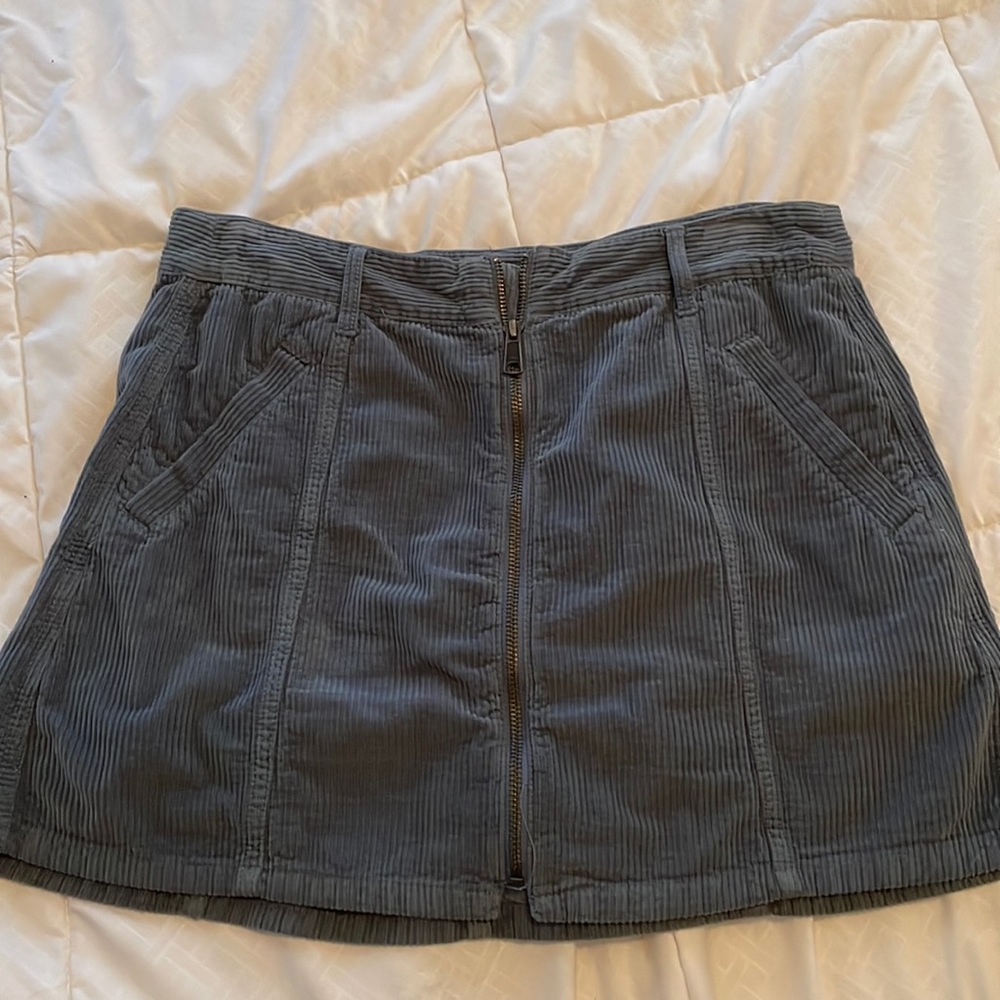 Corduroy blue skirt
